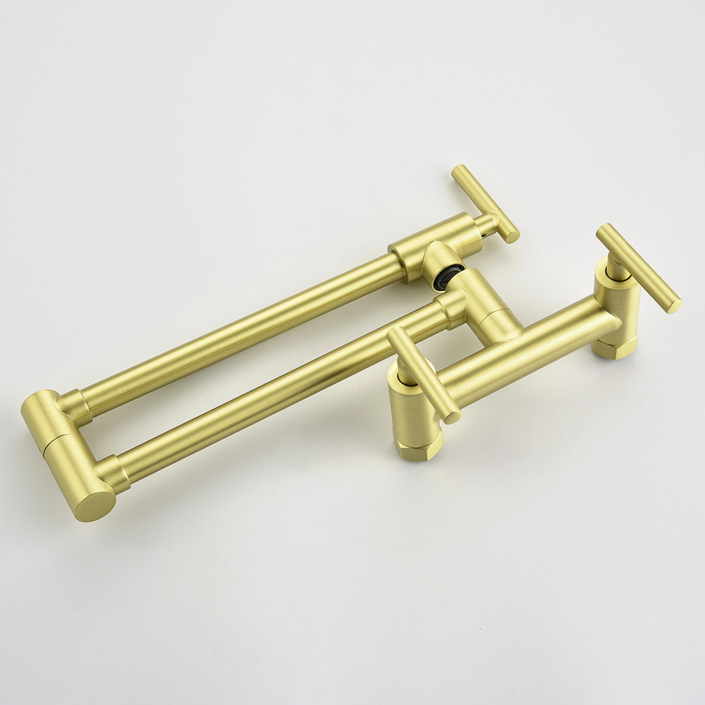 Pot Filler Faucets Both Hot Cold Water - Gold