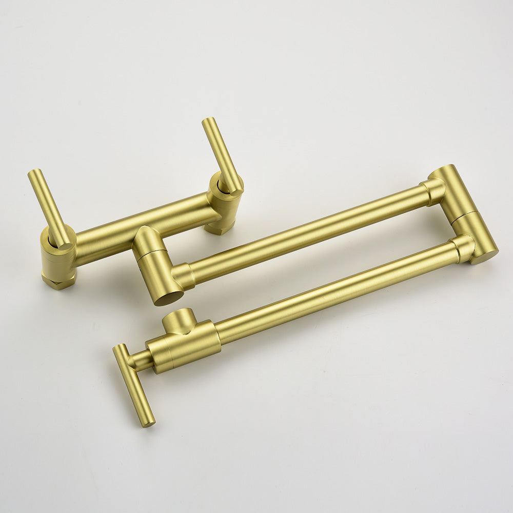 Pot Filler Faucets Both Hot Cold Water - Gold