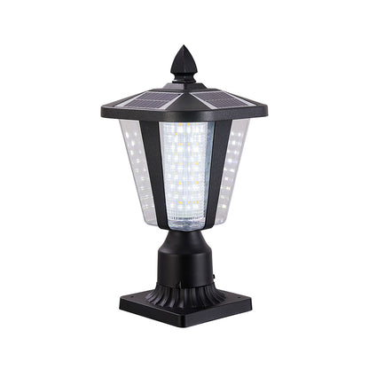 Black Solar LED Column Headlights - Dimmable