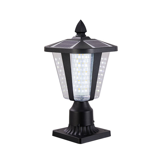 Black Solar LED Column Headlights - Dimmable