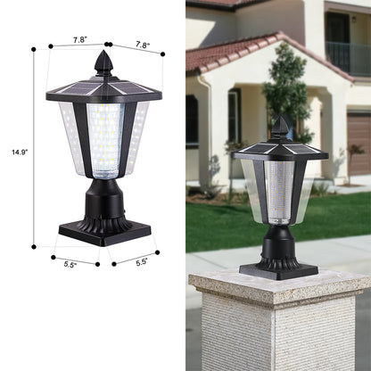 Black Solar LED Column Headlights - Dimmable