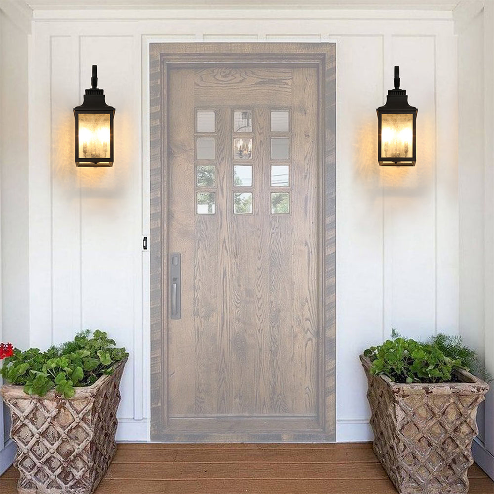 Large Glass Outdoor Wall Lamp