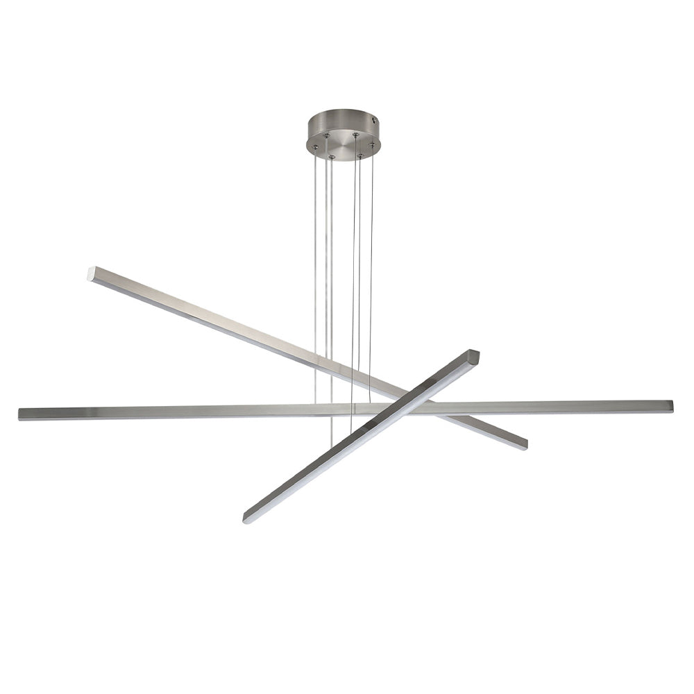Pendant Lighting Fixture in Silver Integrated LED