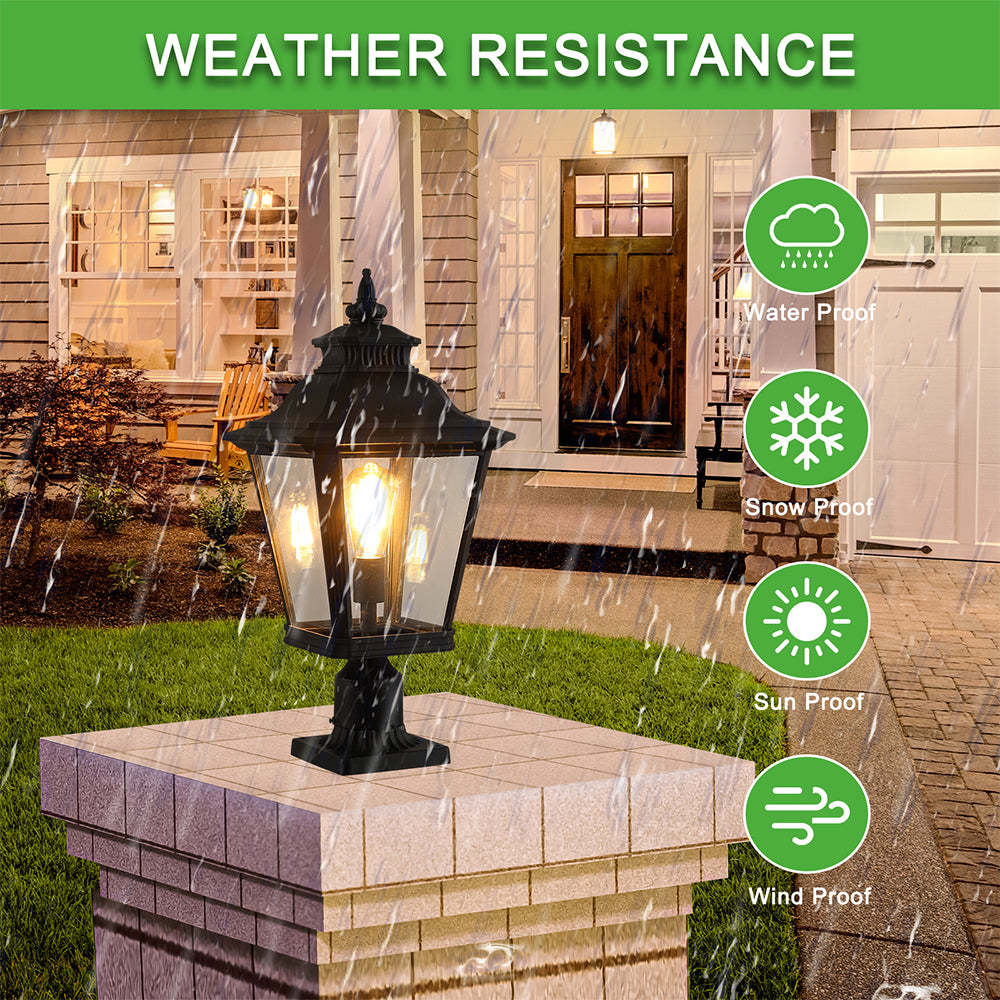 Glass Column Headlights - Outdoor