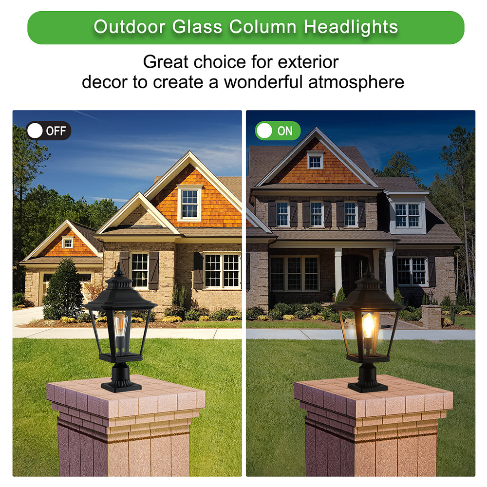Glass Column Headlights - Outdoor