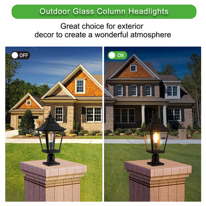Glass Column Headlights - Outdoor