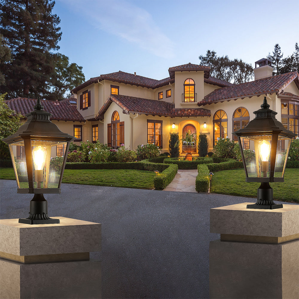 Glass Column Headlights - Outdoor