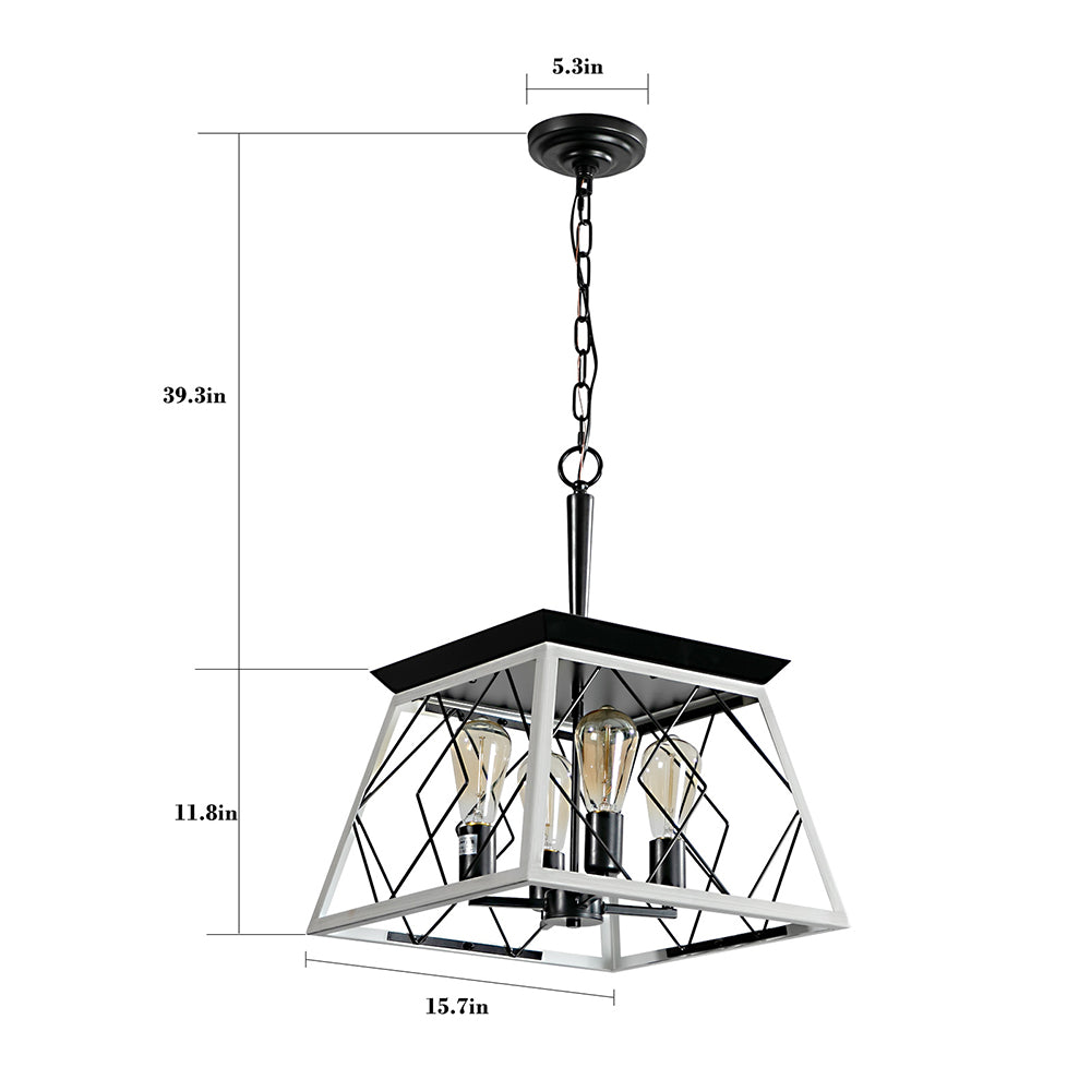 4-Light Farmhouse Chandelier