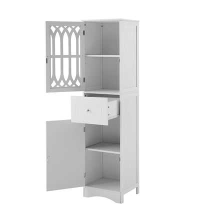 Tall Bathroom Cabinet - White