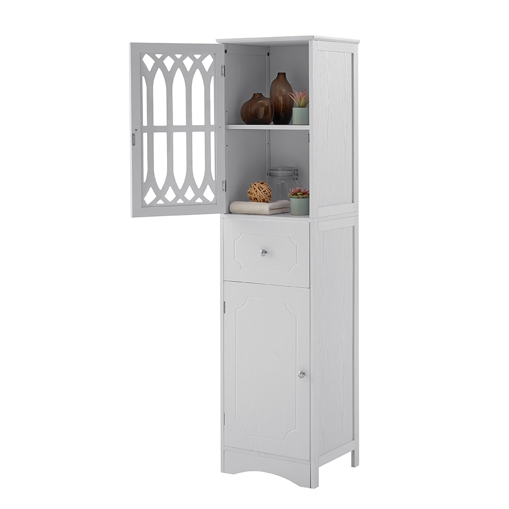 Tall Bathroom Cabinet - White