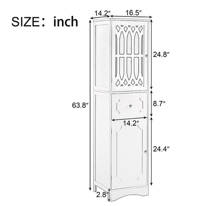 Tall Bathroom Cabinet - White