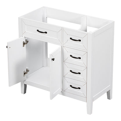 Bathroom Vanity Base without Sink - White