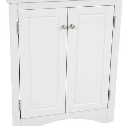 Triangle Freestanding Cabinet - White