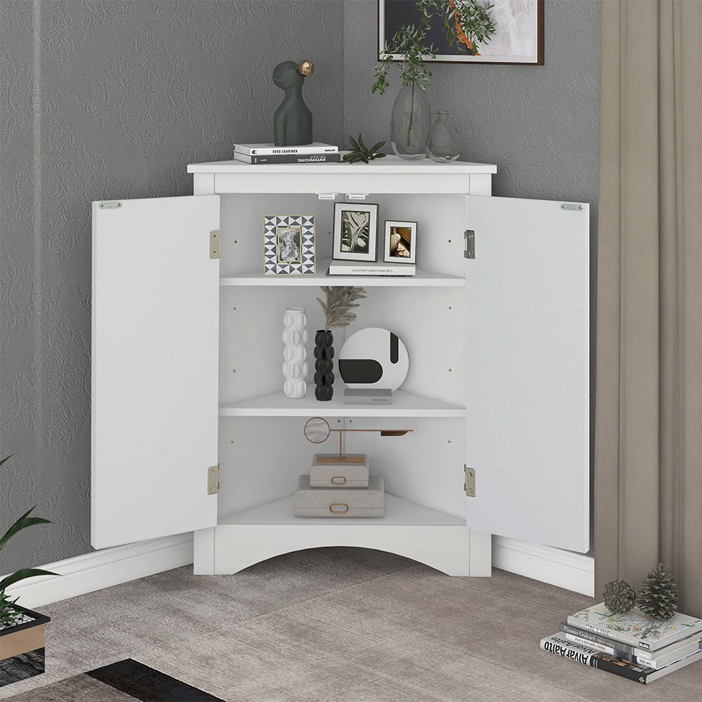 Triangle Freestanding Cabinet - White