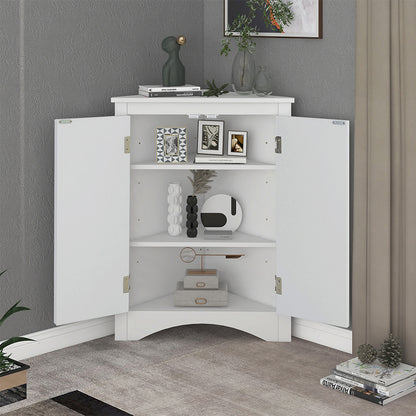 Triangle Freestanding Cabinet - White
