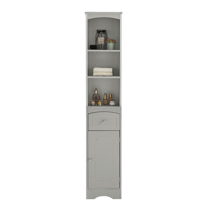 Tall Freestanding Bathroom Cabinet - Grey