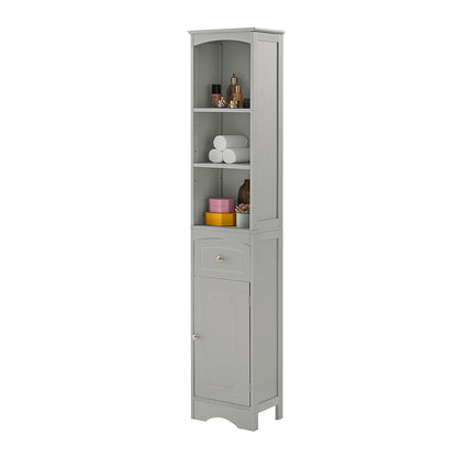 Tall Freestanding Bathroom Cabinet - Grey