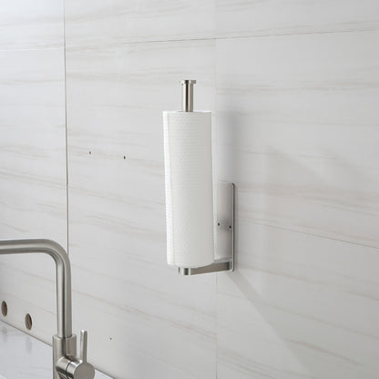 Paper Towel Holder Set 12-Inch 2 Pack Versatile Under Cabinet Mounting - Brushed Nickel