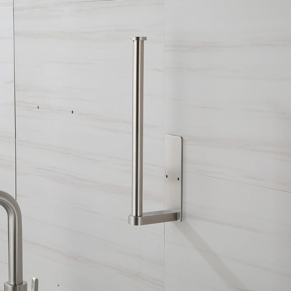 Paper Towel Holder Set 12-Inch 2 Pack Versatile Under Cabinet Mounting - Brushed Nickel
