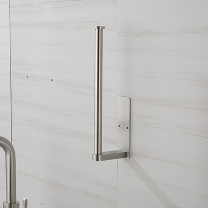 Paper Towel Holder Set 12-Inch 2 Pack Versatile Under Cabinet Mounting - Brushed Nickel