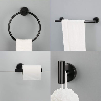 6-Piece Stainless Steel Wall-Mounted Bathroom Towel Rack Set