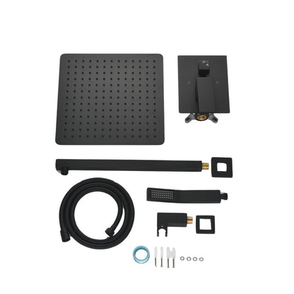 Wall-Mounted Rain Shower Head System with 12 x 20 Shower Niche