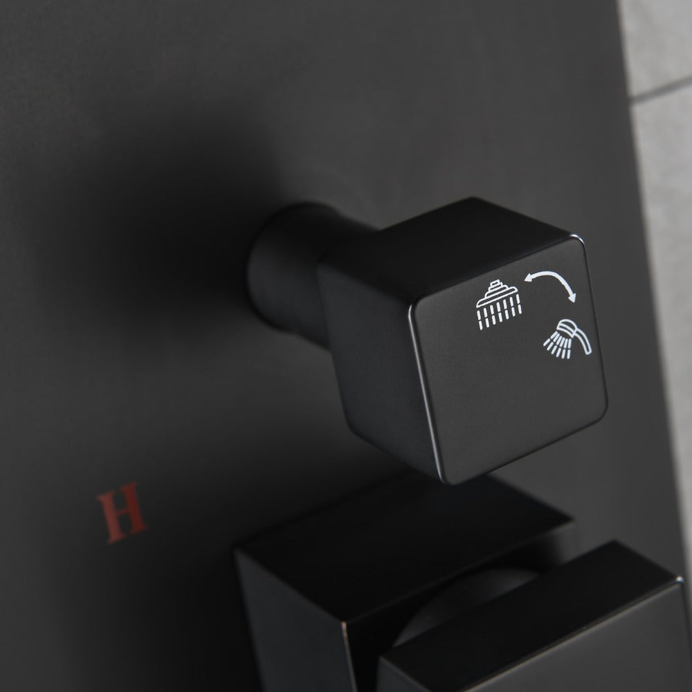 Wall-Mounted Rain Shower Head System with 12 x 20 Shower Niche