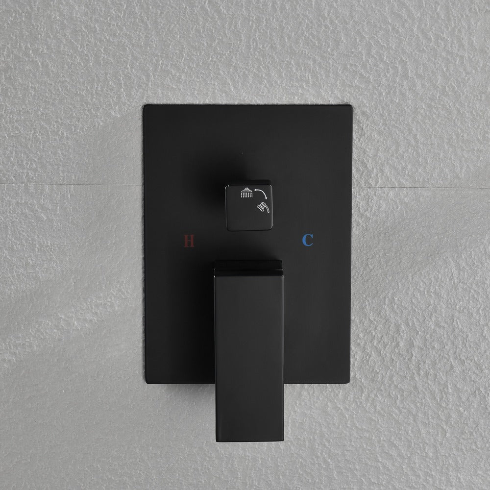 Wall-Mounted Rain Shower Head System with 12 x 20 Shower Niche