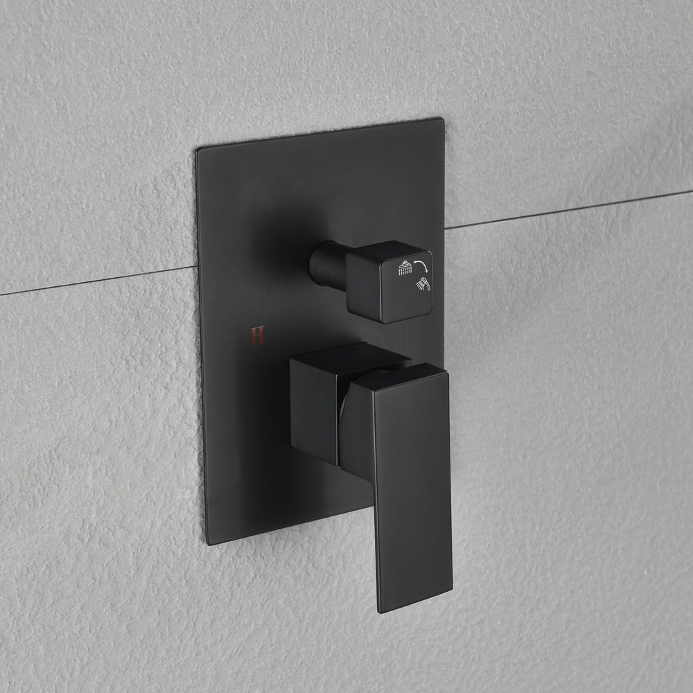 Wall-Mounted Rain Shower Head System with 12 x 20 Shower Niche