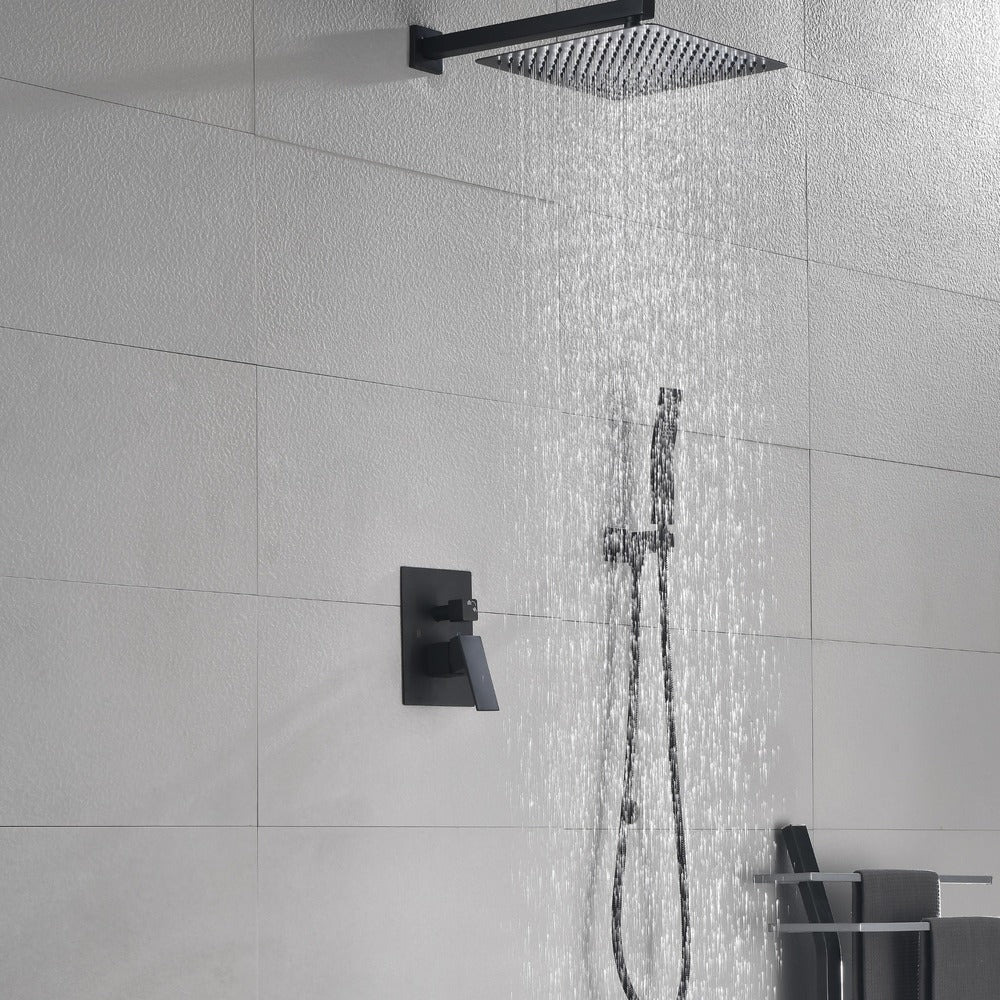 Wall-Mounted Rain Shower Head System with 12 x 20 Shower Niche
