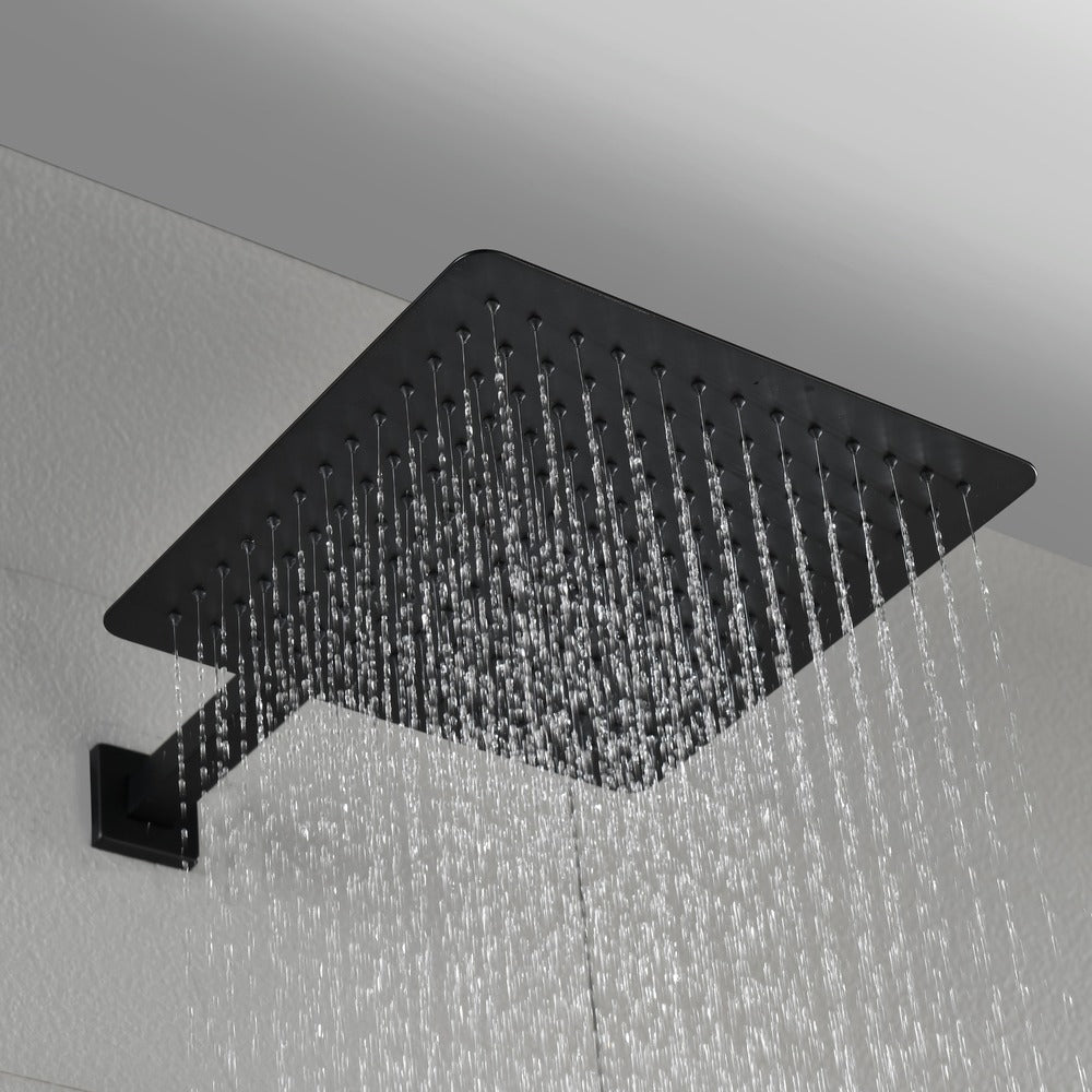 Wall-Mounted Rain Shower Head System with 12 x 20 Shower Niche