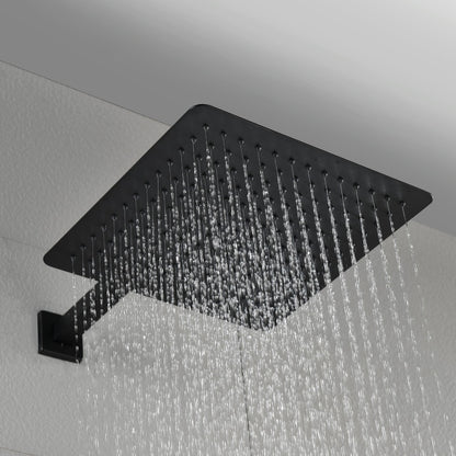 Wall-Mounted Rain Shower Head System with 12 x 20 Shower Niche