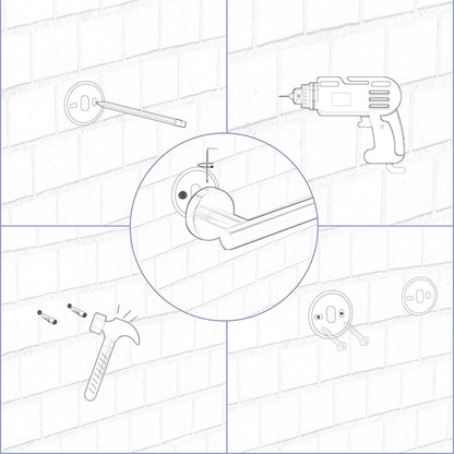 6-Piece Stainless Steel Towel Rack Set Wall Mount