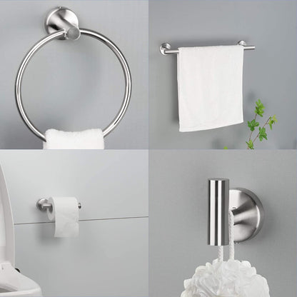 6-Piece Stainless Steel Towel Rack Set Wall Mount