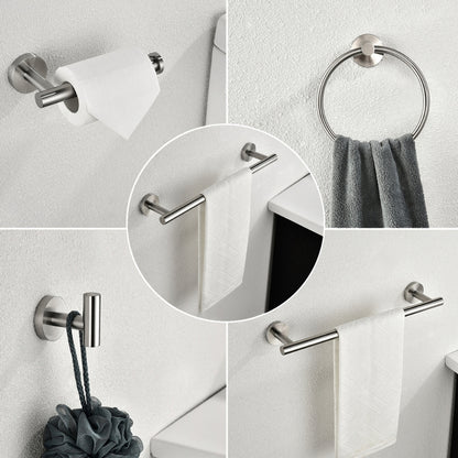 6-Piece Stainless Steel Towel Rack Set Wall Mount
