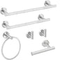 6-Piece Stainless Steel Towel Rack Set Wall Mount