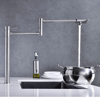 Pot Filler Faucet with Extension Shank-Silver