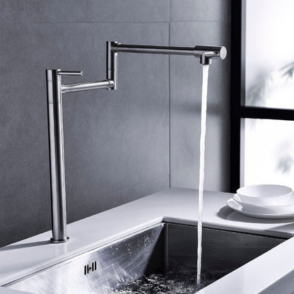 Pot Filler Faucet with Extension Shank-Silver