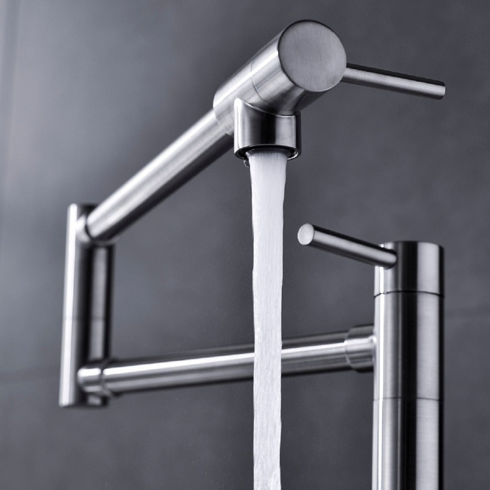 Pot Filler Faucet with Extension Shank-Silver