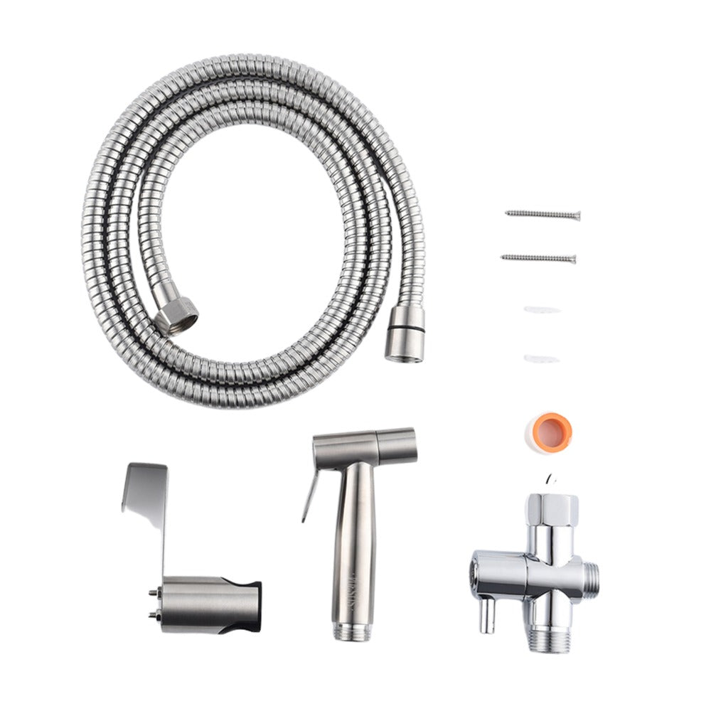 Bidet Sprayer for Toilet Handheld Cloth Diaper Sprayer - Silver