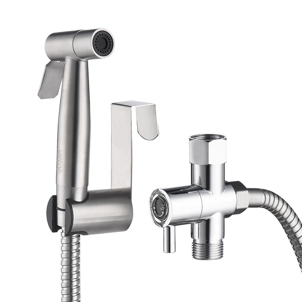 Bidet Sprayer for Toilet Handheld Cloth Diaper Sprayer - Silver