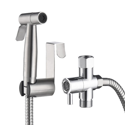Bidet Sprayer for Toilet Handheld Cloth Diaper Sprayer - Silver