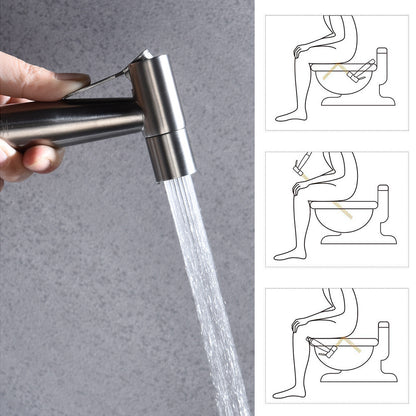 Bidet Sprayer for Toilet Handheld Cloth Diaper Sprayer - Silver