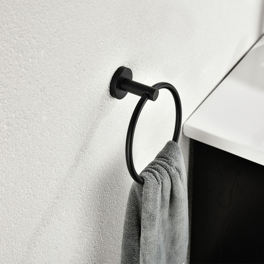 6-Piece Stainless Steel Wall Mount Bathroom Towel Rack Set