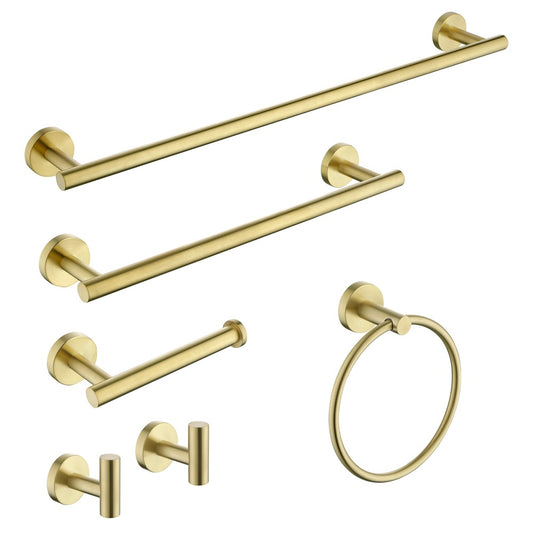 6-Piece Brushed Gold Bathroom
