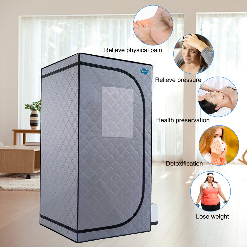 Portable Mini Plus Steam Sauna Tent - Grey