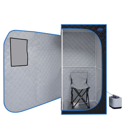 Portable Full Size Steam Sauna Tent - Black