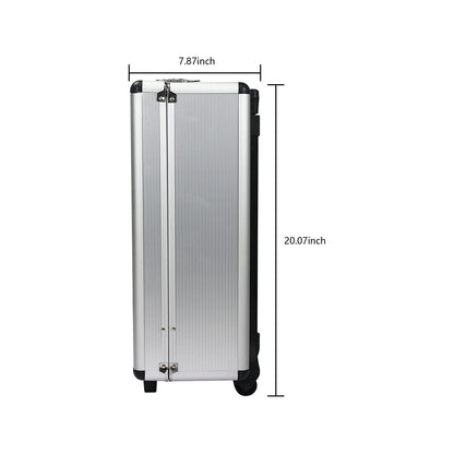 Hand Tool Box with 4 Layers of Toolset and Wheels - White