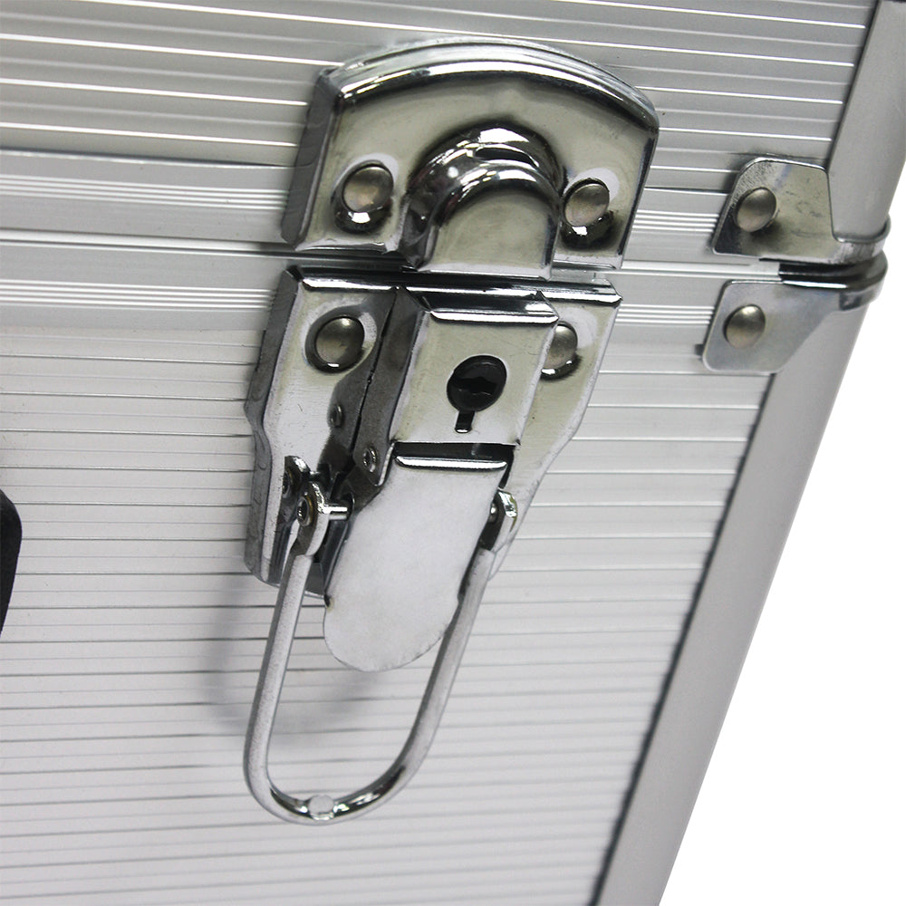 Hand Tool Box with 4 Layers of Toolset and Wheels - White