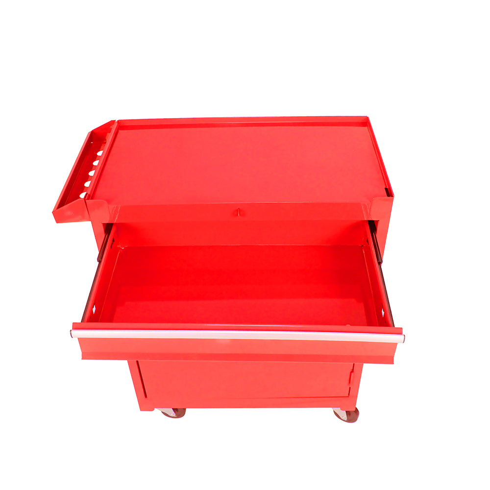 5-Drawer Tool Chest with Detachable Cabinet & Adjustable Shelf - Red